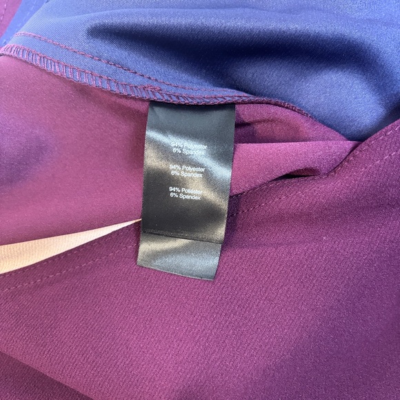 Donna Karan New York Women's Cap-Sleeve Colorblocked Sheath Midi Dress Size 14 - Picture 9 of 13